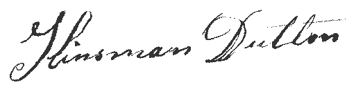 Kinsman Dutton's signature