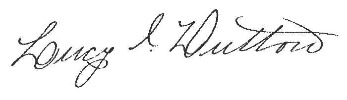 Lucy Dutton's signature