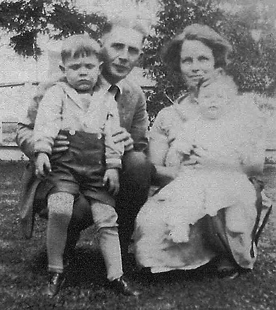 Edwin and Agnes with their two children Edwin and Dolores