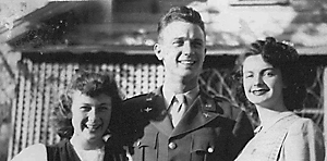 From left to
                right: Joyce, David, and Lois. Most likely taken during World War II