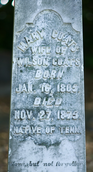 Mary Coats graves